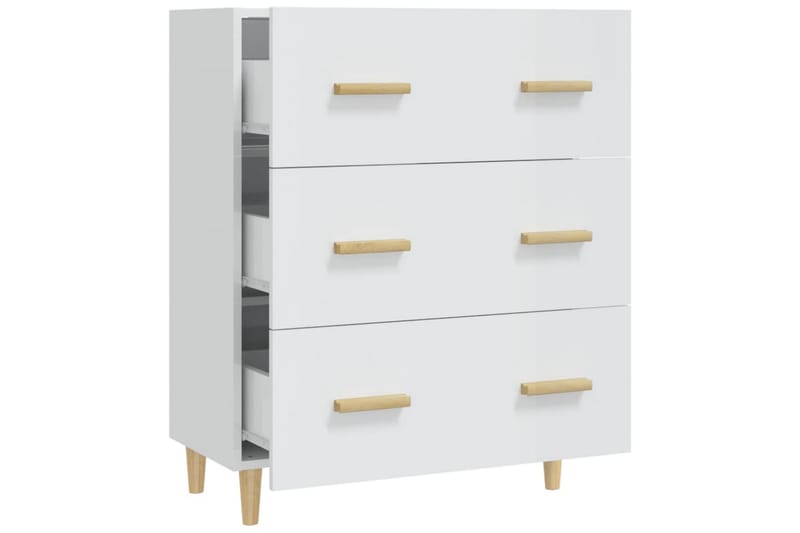 beBasic skænk 70x34x90 cm konstrueret træ hvid højglans - Hvid - Opbevaring - Opbevaringsmøbler - Skænke & sideboards