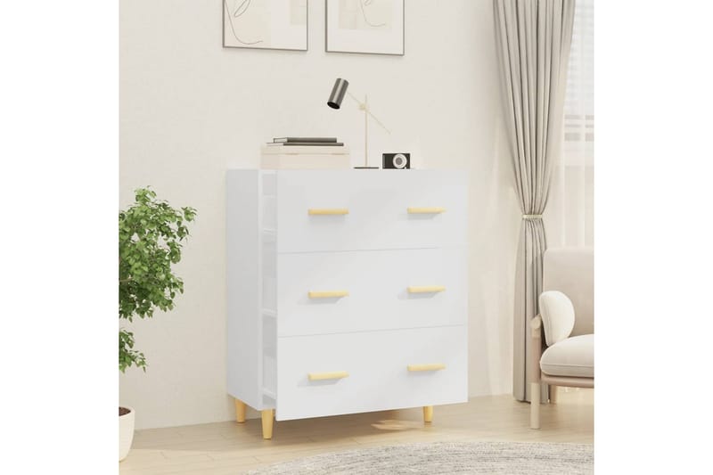 beBasic skænk 70x34x90 cm konstrueret træ hvid - Hvid - Opbevaring - Opbevaringsmøbler - Skænke & sideboards