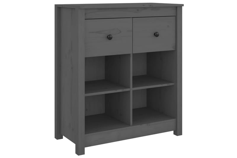 beBasic skænk 70x35x80 cm massivt fyrretræ grå - GrÃ¥ - Opbevaring - Opbevaringsmøbler - Skænke & sideboards