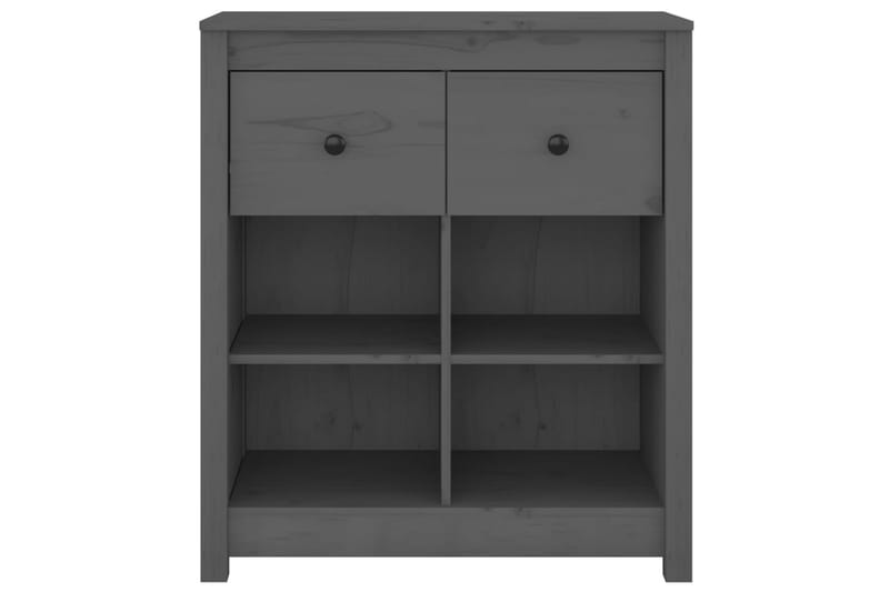 beBasic skænk 70x35x80 cm massivt fyrretræ grå - GrÃ¥ - Opbevaring - Opbevaringsmøbler - Skænke & sideboards