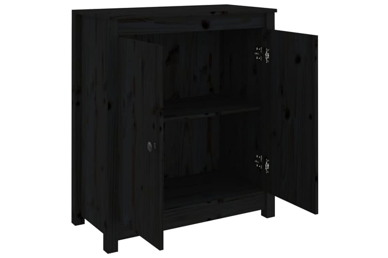 beBasic skænk 70x35x80 cm massivt fyrretræ sort - Sort - Opbevaring - Opbevaringsmøbler - Skænke & sideboards