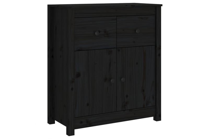 beBasic skænk 70x35x80 cm massivt fyrretræ sort - Sort - Opbevaring - Opbevaringsmøbler - Skænke & sideboards