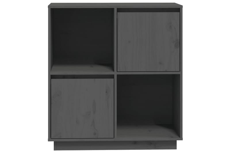 beBasic skænk 74x35x80 cm massivt fyrretræ grå - GrÃ¥ - Opbevaring - Opbevaringsmøbler - Skænke & sideboards