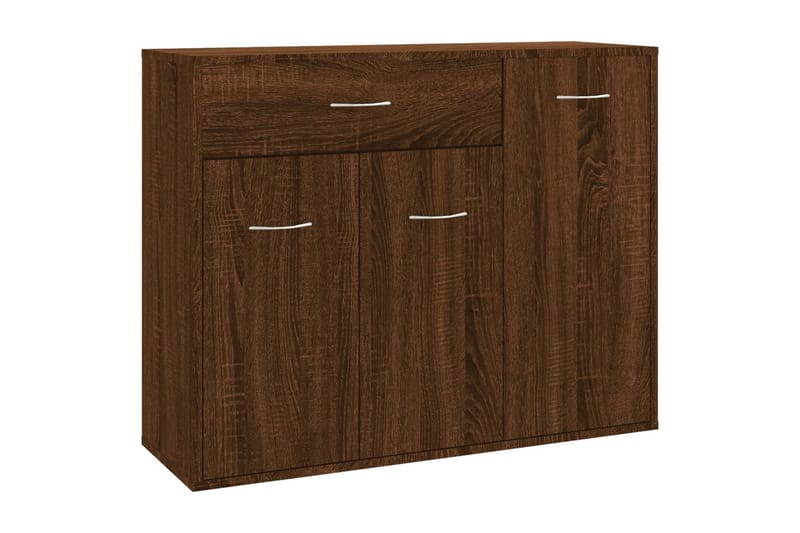 beBasic skænk 88x30x70 cm konstrueret træ brun egetræsfarve - Brun - Opbevaring - Opbevaringsmøbler - Skænke & sideboards