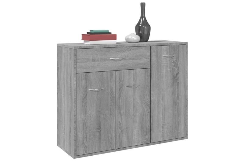 beBasic skænk 88x30x70 cm konstrueret træ grå sonoma-eg - GrÃ¥ - Opbevaring - Opbevaringsmøbler - Skænke & sideboards