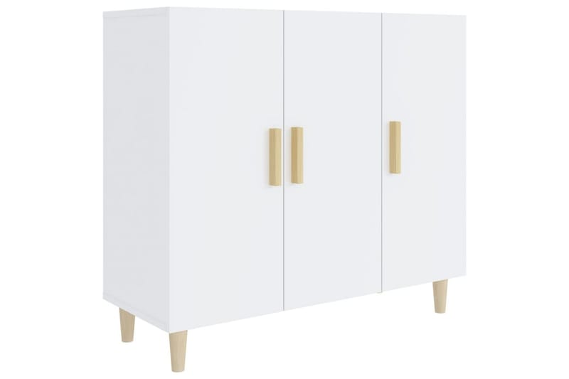 beBasic skænk 90x34x80 cm konstrueret træ hvid højglans - Hvid - Opbevaring - Opbevaringsmøbler - Skænke & sideboards