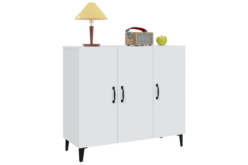 beBasic skænk 90x34x80 cm konstrueret træ hvid - Hvid - Opbevaring - Opbevaringsmøbler - Skænke & sideboards