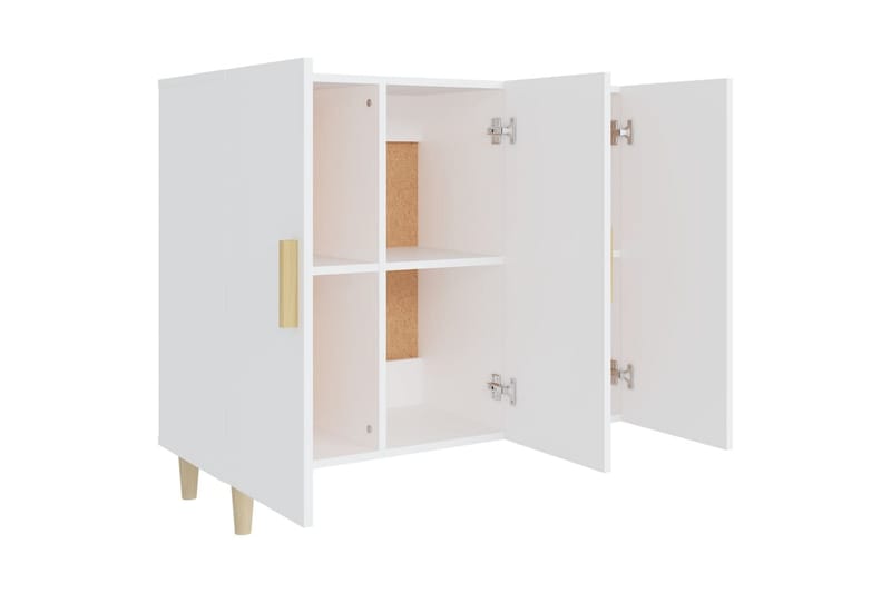 beBasic skænk 90x34x80 cm konstrueret træ hvid - Hvid - Opbevaring - Opbevaringsmøbler - Skænke & sideboards