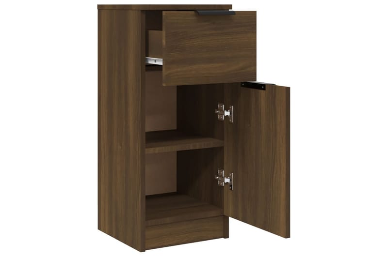 beBasic skænke 2 stk. 30x30x70 cm konstrueret træ brun egetræsfarve - Brun - Opbevaring - Opbevaringsmøbler - Skænke & sideboards