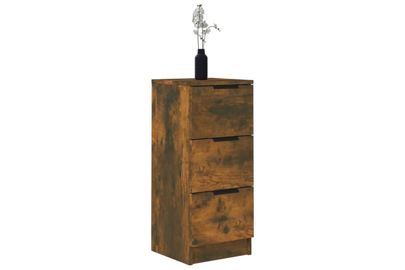 beBasic skænke 2 stk. 30x30x70 cm konstrueret træ røget egetræsfinish - Brun - Opbevaring - Opbevaringsmøbler - Skænke & sideboards