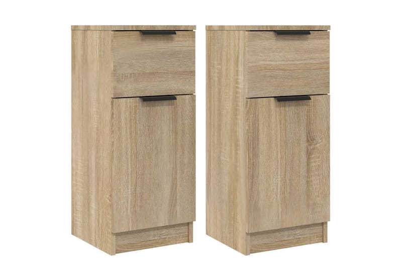 beBasic skænke 2 stk. 30x30x70 cm konstrueret træ sonoma-eg - Brun - Opbevaring - Opbevaringsmøbler - Skænke & sideboards