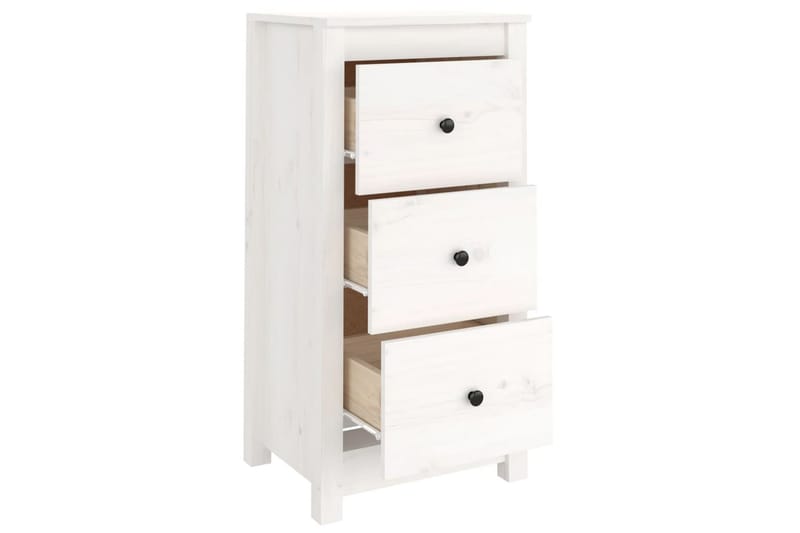 beBasic skænke 2 stk. 40x35x80 cm massivt fyrretræ hvid - Hvid - Opbevaring - Opbevaringsmøbler - Skænke & sideboards