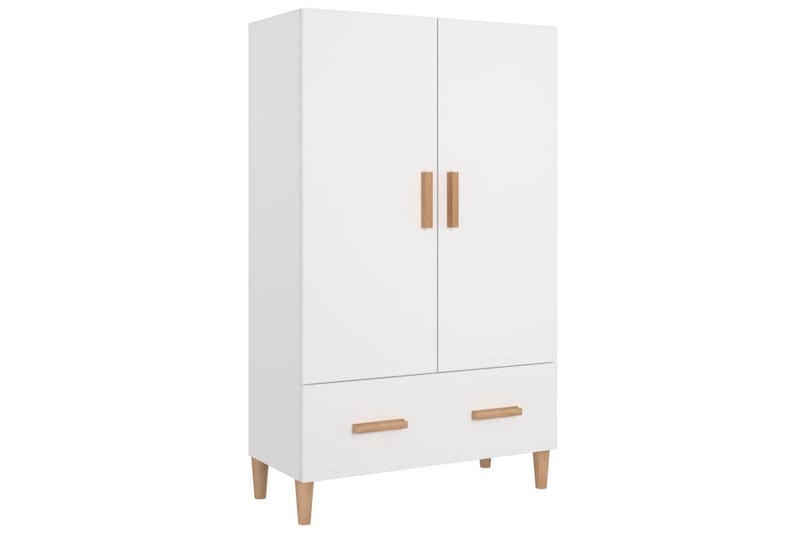 beBasic skab 70x31x115 cm konstrueret træ hvid højglans - Hvid - Opbevaring - Opbevaringsmøbler - Skænke & sideboards