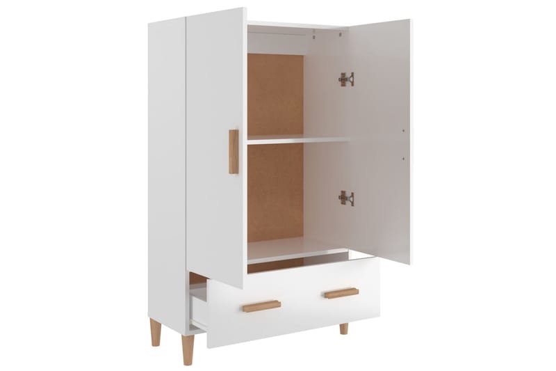 beBasic skab 70x31x115 cm konstrueret træ hvid højglans - Hvid - Opbevaring - Opbevaringsmøbler - Skænke & sideboards