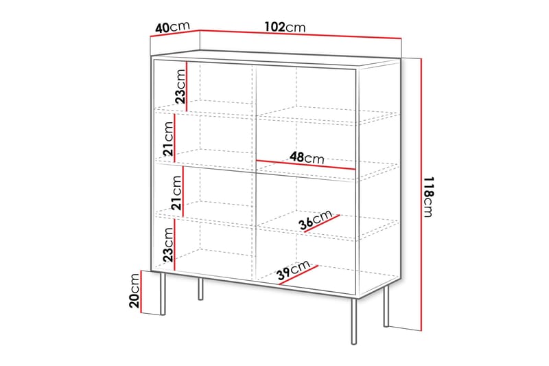 Belonger Kommode 102 cm - Sort - Opbevaring - Opbevaringsmøbler - Kommode