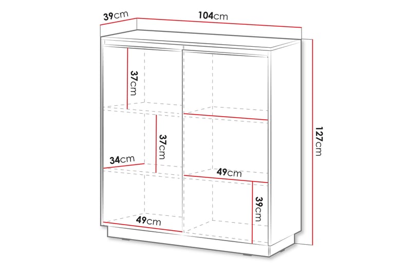 Bolstan Kommode 104 cm - Sort - Opbevaring - Opbevaringsmøbler - Kommode