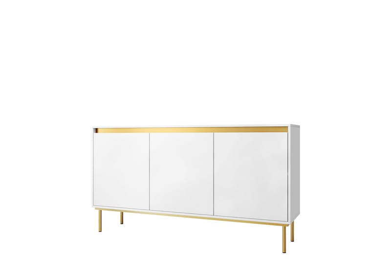 Hollander Kommode 160 cm - Hvid/Guld - Opbevaring - Opbevaringsmøbler - Kommode