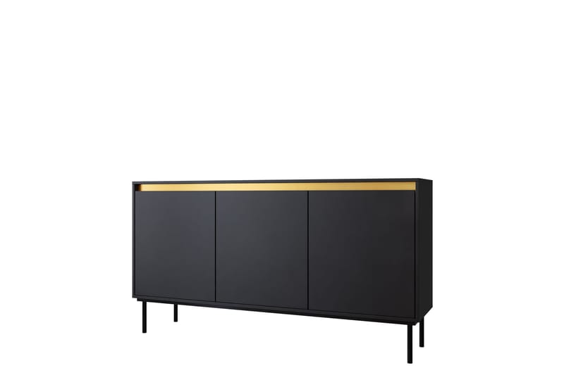 Hollander Kommode 160 cm - Sort/Guld - Opbevaring - Opbevaringsmøbler - Kommode