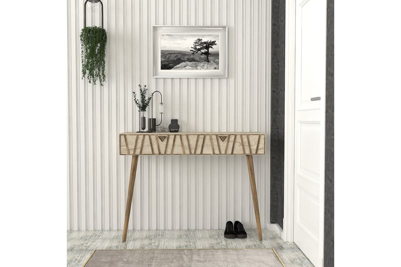 Kaynta Kommode 120 cm - Valnød/Beige - Opbevaring - Opbevaringsmøbler - Kommode