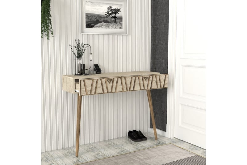 Kaynta Kommode 120 cm - Valnød/Beige - Opbevaring - Opbevaringsmøbler - Kommode