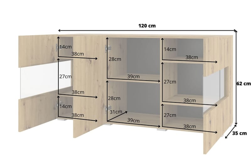 Jestine Opbevaringskiste 120 cm - Brun - Opbevaring - Opbevaringsmøbler - Kister