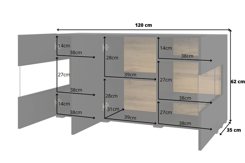 Jestine Opbevaringskiste 120 cm - Sort - Opbevaring - Opbevaringsmøbler - Kister