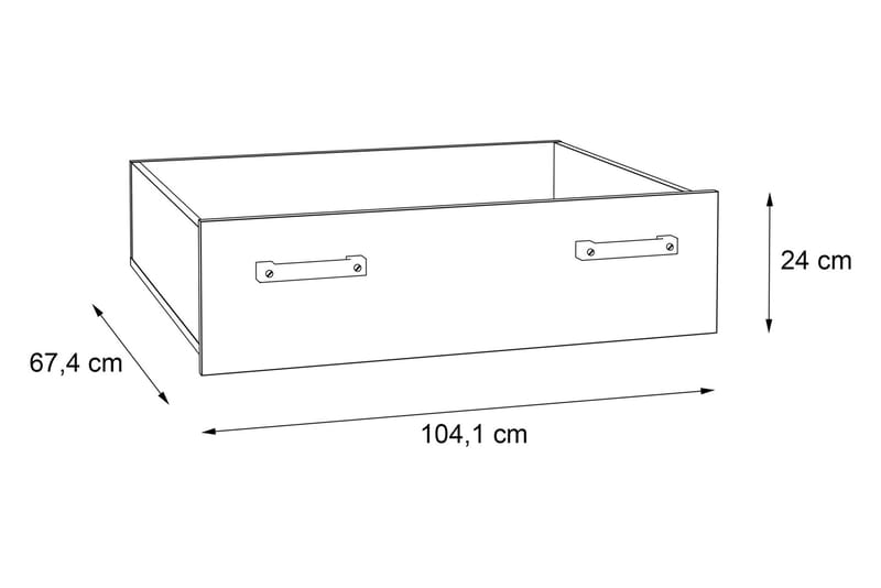 Lazarius skuffe med hjul 67x84 cm - Brun - Opbevaring - Opbevaringsmøbler - Kommode - Arkivskabe