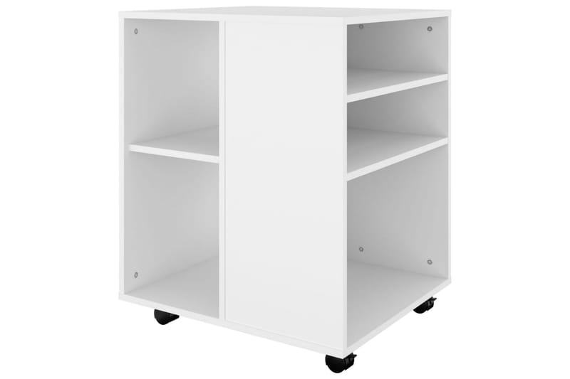 skab med hjul 60x53x72 cm spånplade hvid - Hvid - Opbevaring - Opbevaringsmøbler - Kommode - Arkivskabe