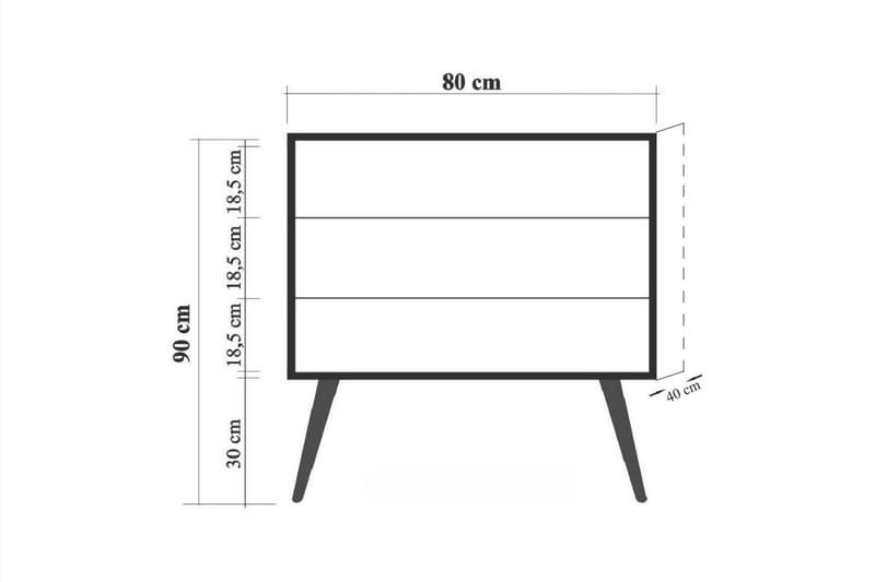 Brokind kommode 90 cm - Brun - Opbevaring - Opbevaringsmøbler - Kommode - Entrékommode