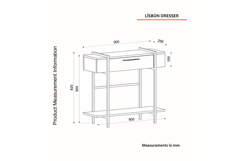 Coruche kommode 90x30 cm - Natur - Opbevaring - Opbevaringsmøbler - Kommode - Entrékommode