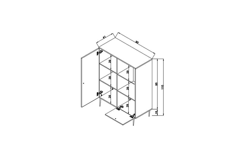 Elili Kommode 40 cm - Eg - Opbevaring - Opbevaringsmøbler - Kommode - Entrékommode