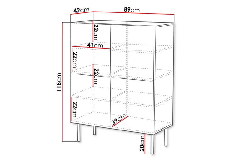 Juniskär Kommode 89 cm - Valnød - Opbevaring - Opbevaringsmøbler - Kommode - Entrékommode