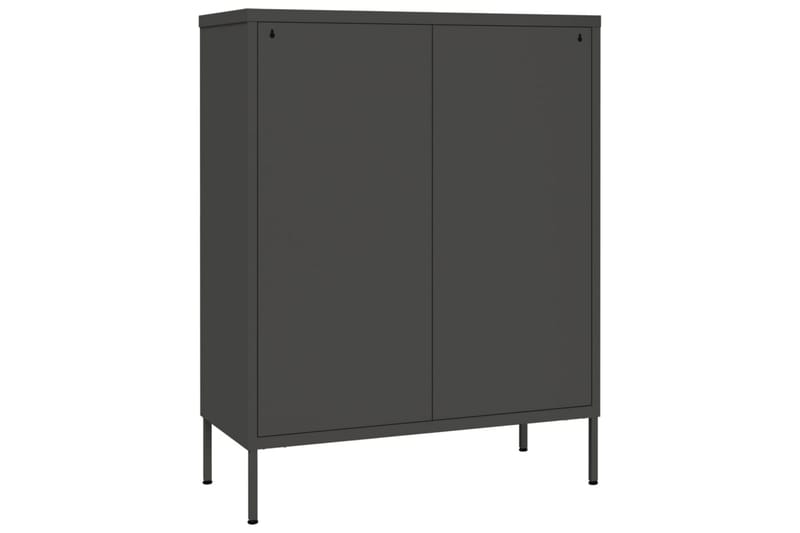 kommode 80x35x101,5 cm stål antracitgrå - Antracit - Opbevaring - Opbevaringsmøbler - Kommode - Entrékommode