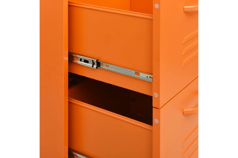 kommode 80x35x101,5 cm stål orange - Orange - Opbevaring - Opbevaringsmøbler - Kommode - Entrékommode