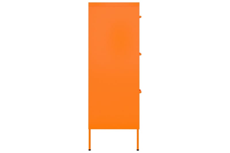 kommode 80x35x101,5 cm stål orange - Orange - Opbevaring - Opbevaringsmøbler - Kommode - Entrékommode