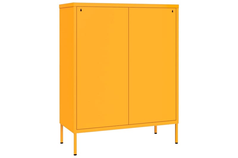 kommode 80x35x101,5 cm stål sennepsgul - Gul - Opbevaring - Opbevaringsmøbler - Kommode - Entrékommode