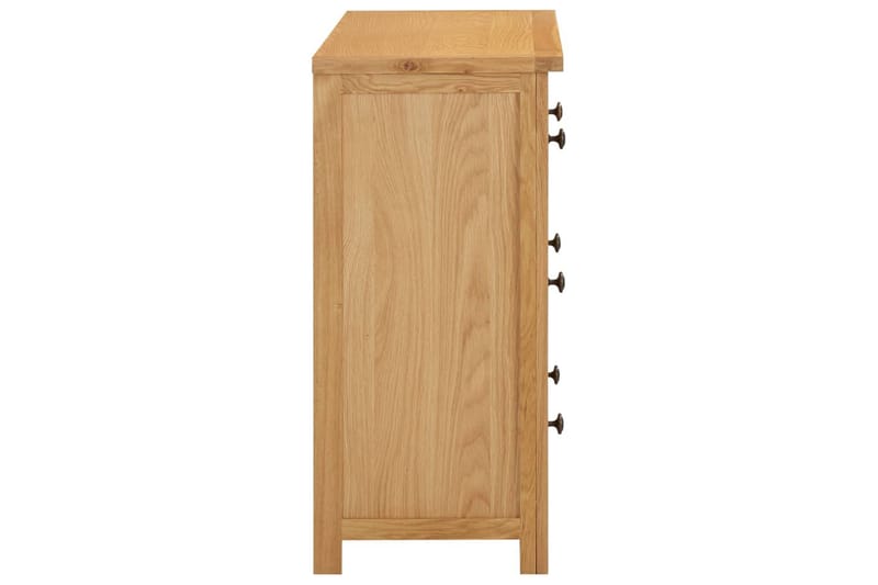 Kommode 80x35x75 cm Massivt Egetræ - Opbevaring - Opbevaringsmøbler - Kommode - Entrékommode