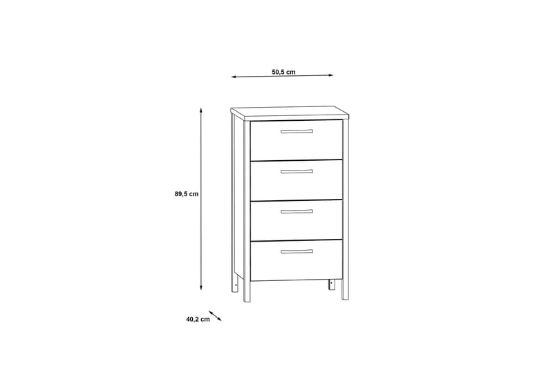 Koufalia Kommode 40x51 cm - Brun/Sort - Opbevaring - Opbevaringsmøbler - Kommode