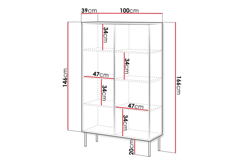 Laholm Kommode 100 cm - Hvid - Opbevaring - Opbevaringsmøbler - Kommode - Entrékommode