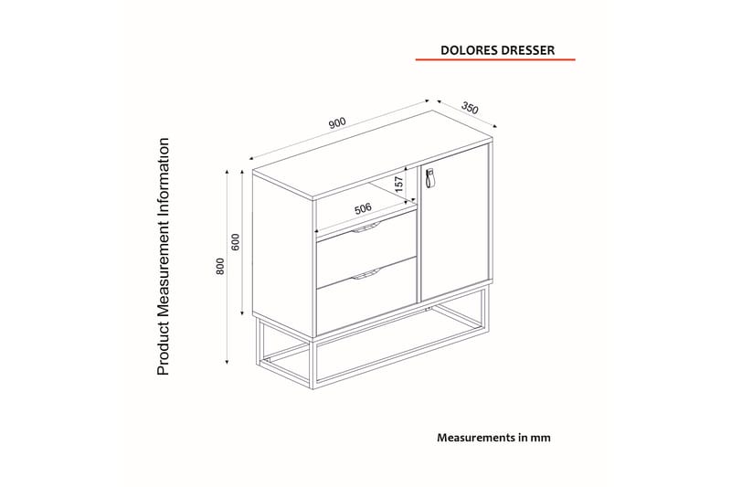 Lemelerveld Kommode 60x90 cm - Natur / antracit - Opbevaring - Opbevaringsmøbler - Kommode - Entrékommode