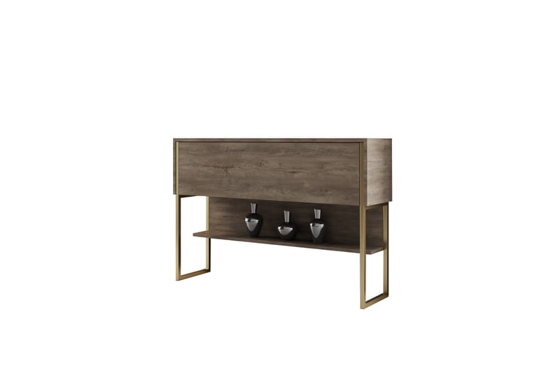 Luxe Kommode 120 cm - Guld/Valnød - Opbevaring - Opbevaringsmøbler - Kommode