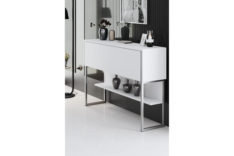 Luxe Kommode 120 cm - Sølv/Hvid - Opbevaring - Opbevaringsmøbler - Kommode