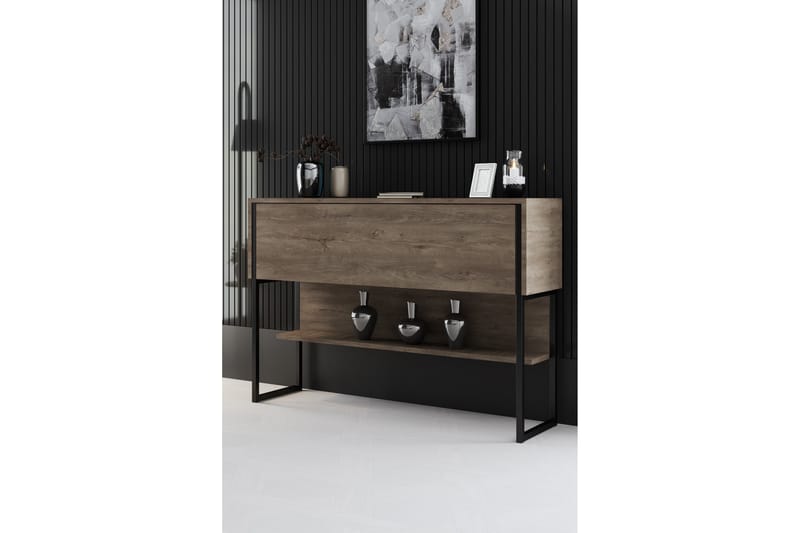 Luxe Kommode 120 cm - Sort/Valnød - Opbevaring - Opbevaringsmøbler - Kommode