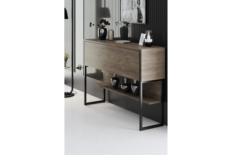 Luxe Kommode 120 cm - Sort/Valnød - Opbevaring - Opbevaringsmøbler - Kommode