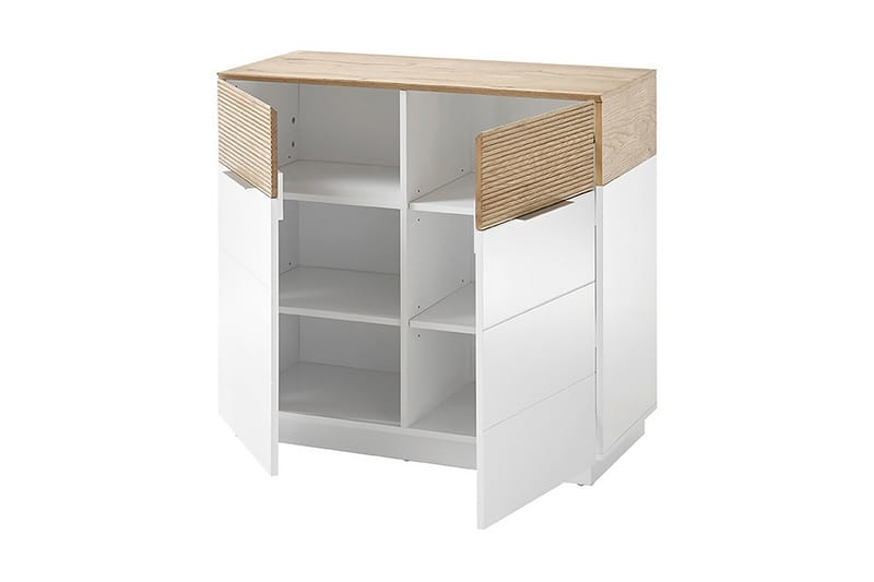 Mikkelborg Kommode 40x90 cm - Hvid / natur - Opbevaring - Opbevaringsmøbler - Kommode - Entrékommode