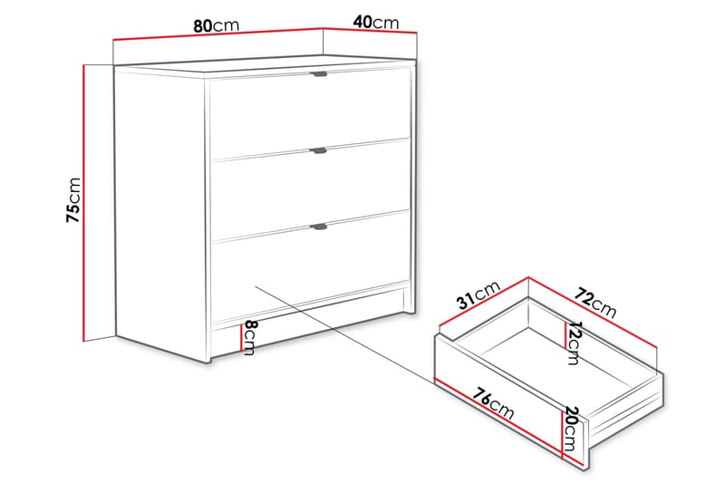 Novaj Highboard - Beige - Opbevaring - Opbevaringsmøbler - Kommode - Entrékommode