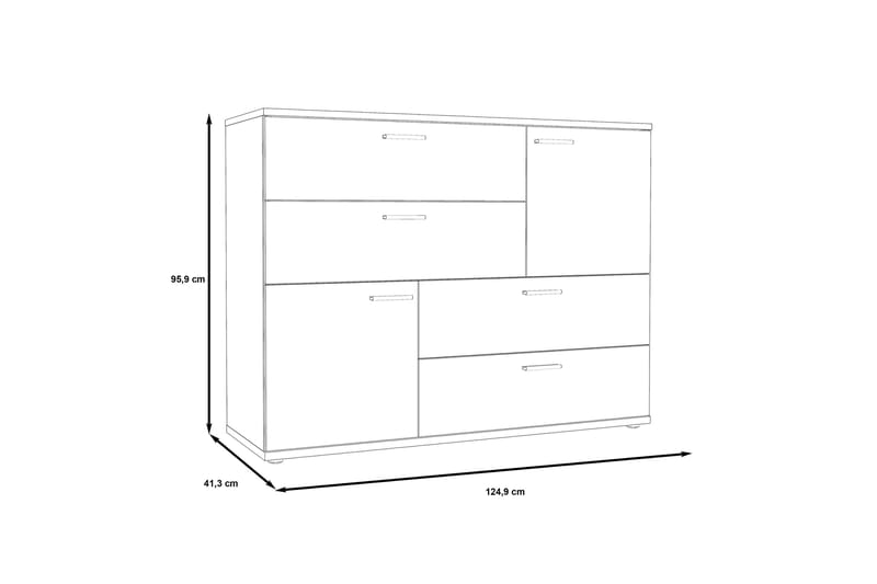 Waunifor Kommode 125 cm - Brun - Opbevaring - Opbevaringsmøbler - Kommode