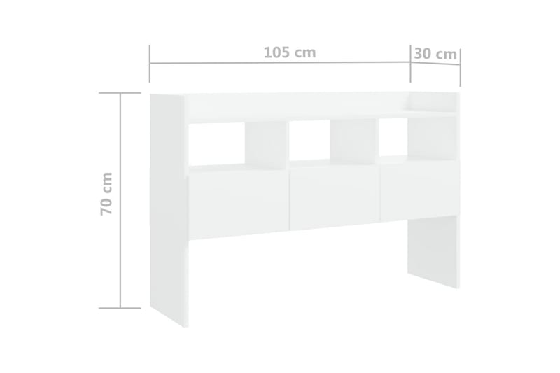 skænk 105x30x70 cm spånplade hvid - Hvid - Opbevaring - Opbevaringsmøbler - Skænke & sideboards