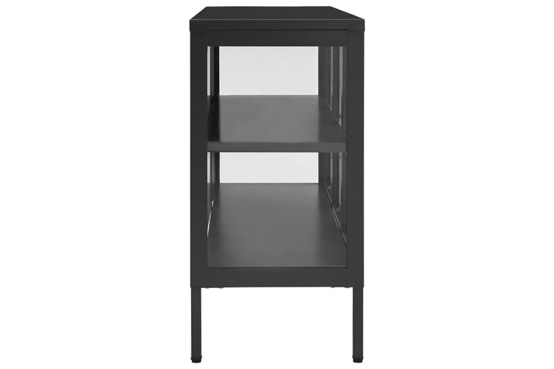 skænk 105x35x70 cm stål og glas antracitgrå - Antracit - Opbevaring - Opbevaringsmøbler - Skænke & sideboards