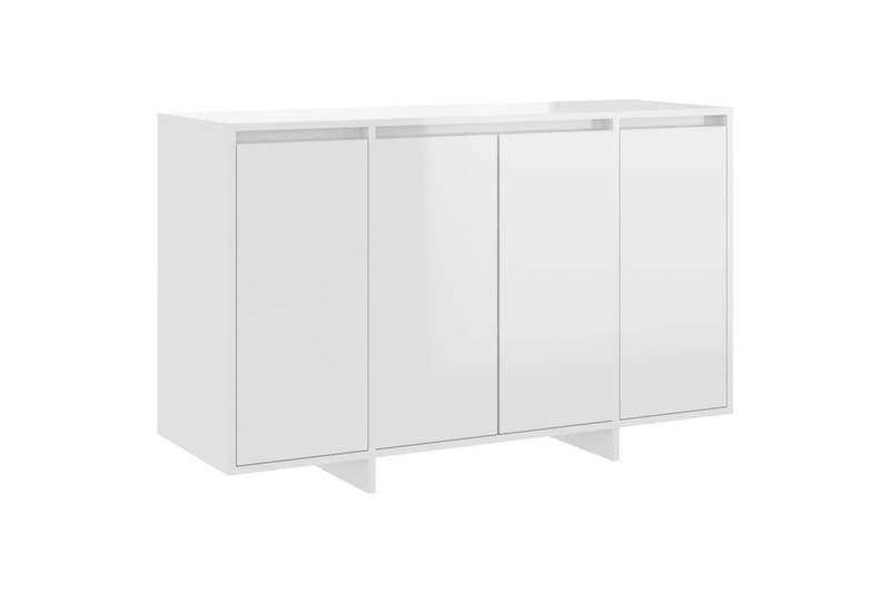 skænk 120x41x75 cm spånplade hvid højglans - Hvid - Opbevaring - Opbevaringsmøbler - Skænke & sideboards